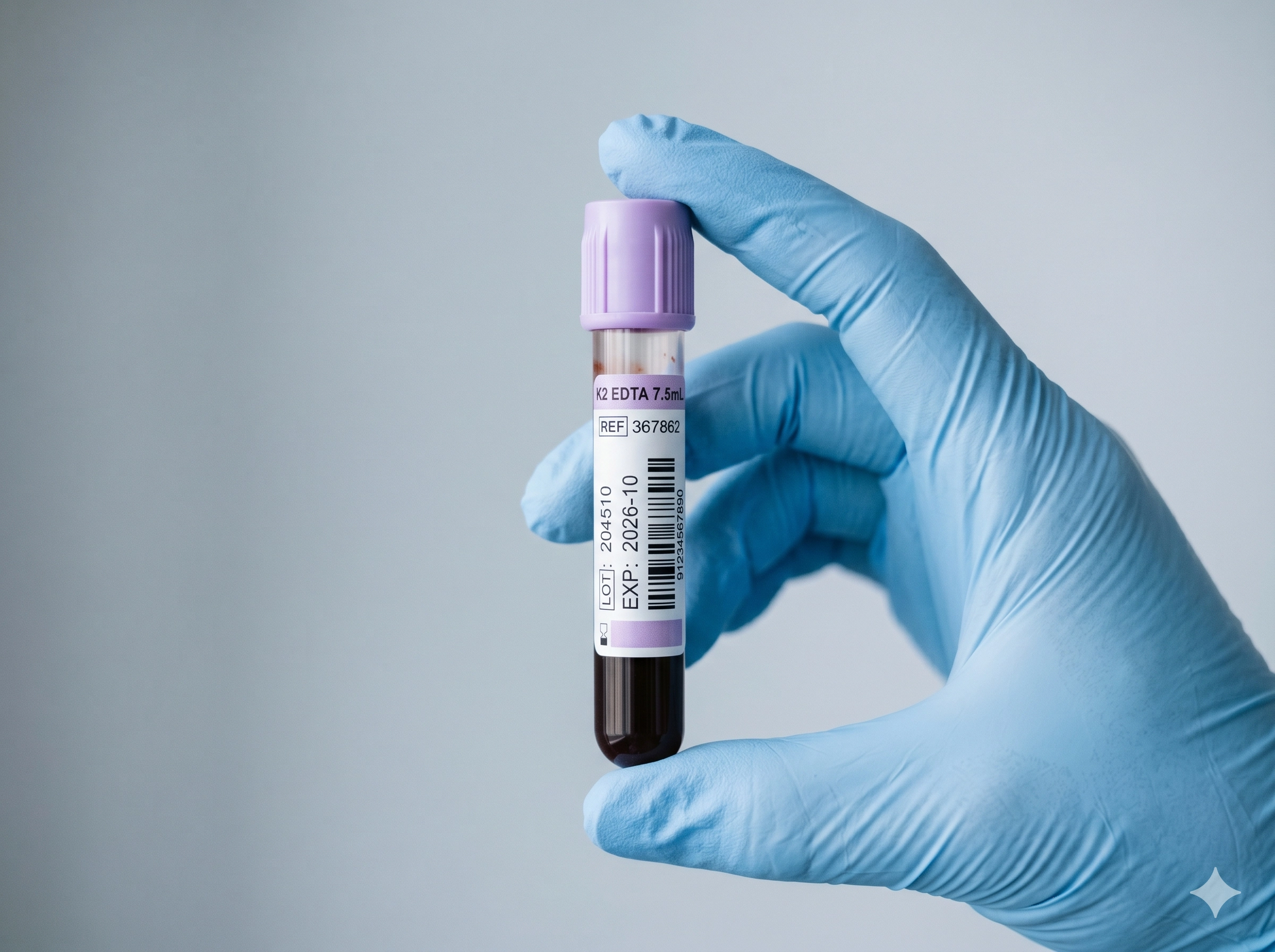 Blood sample for cardiac blood tests